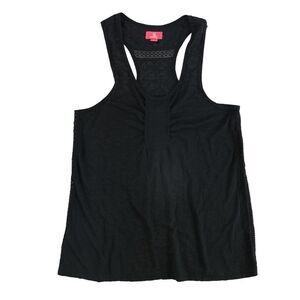 Poppy Womens Semi-Sheer Floral Racerback Tank Top, NWT